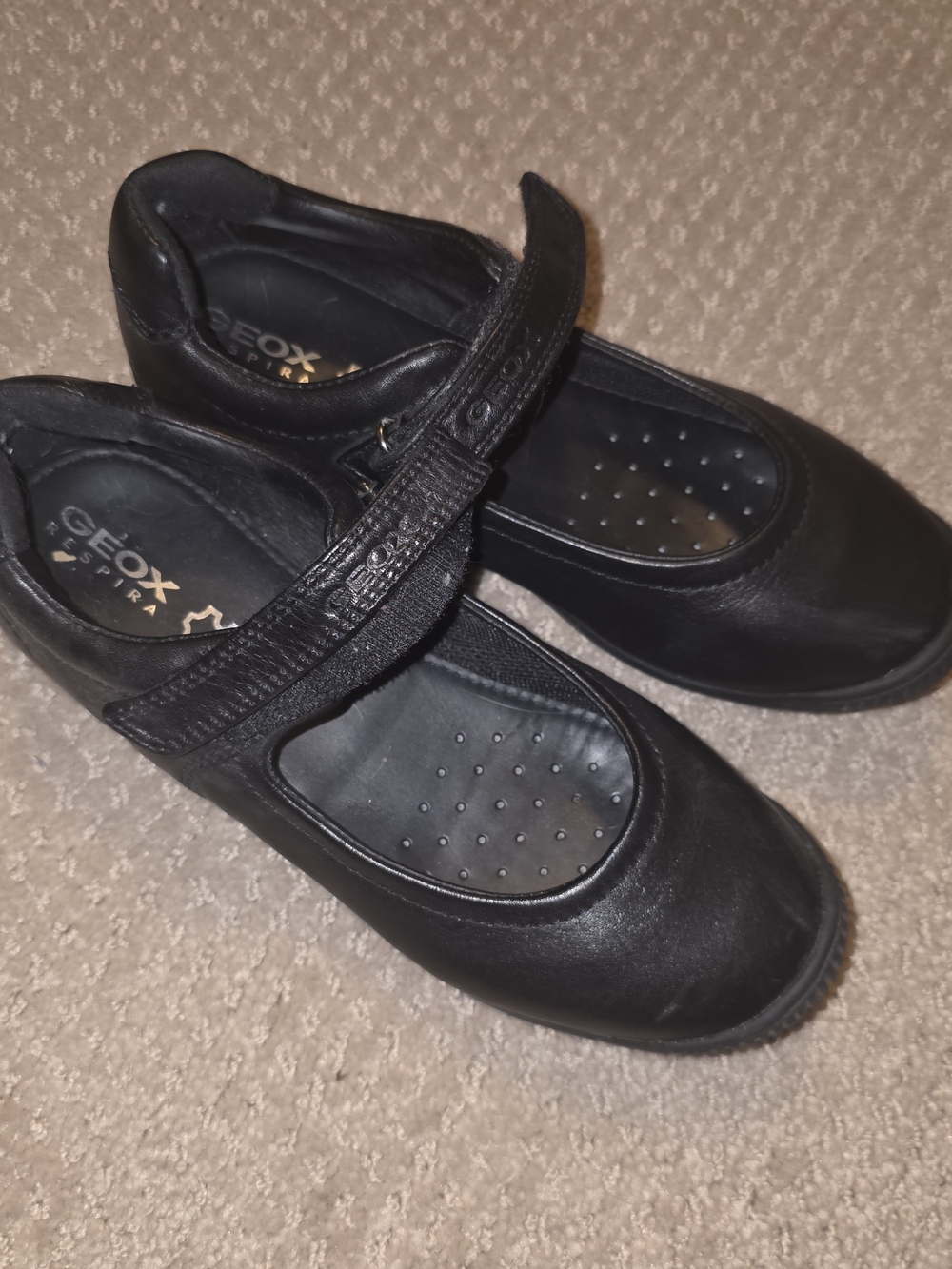 Geox Black Mary Jane School Shoes